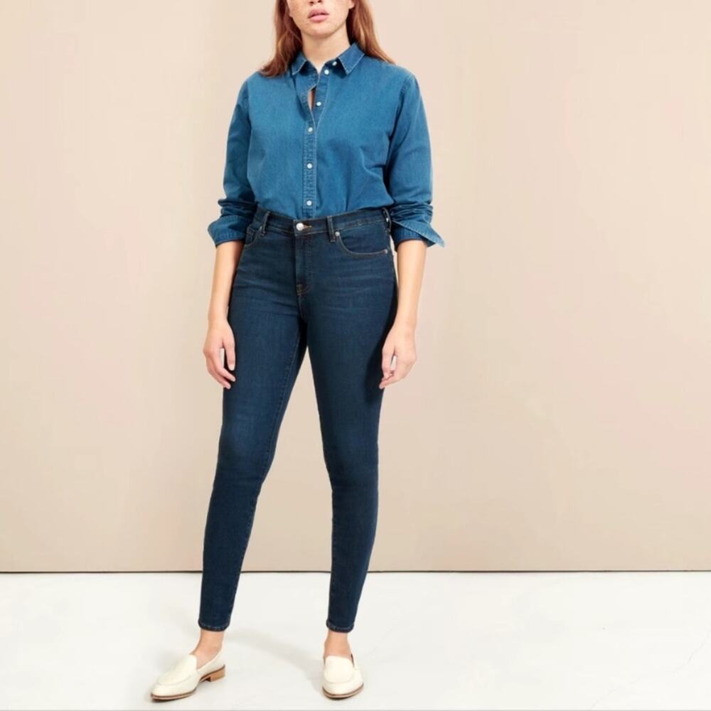 Everlane Women's Skinny Jeans in Dark Blue Wash